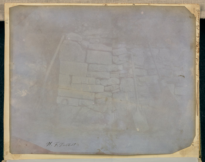 William Henry Fox Talbot:[Wall in Melon Ground, Lacock Abbey,16x12