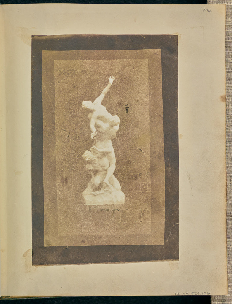 William Henry Fox Talbot:[Statuette of "The Rape of the Sabi, Poster Print Wall Art
