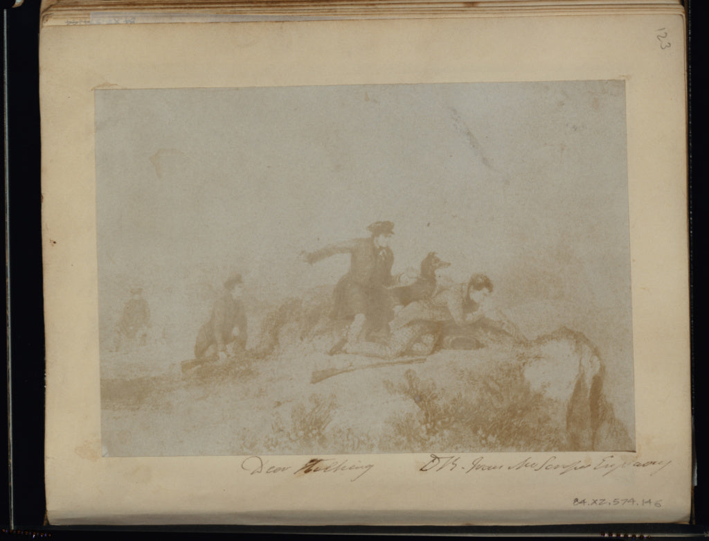 Sir David Brewster:"Deer Stalking," from an Engraving., Poster Print Wall Art