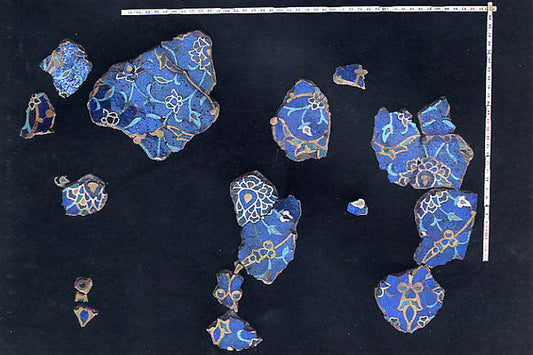 :A Group of Mosaic Tilework Fragments last quarter 15th cent-16x12"(A3) Poster