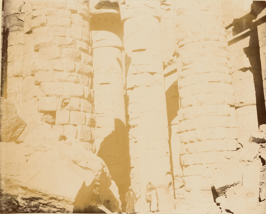 Unknown:[Men in front of ruins], Poster Print Wall Art
