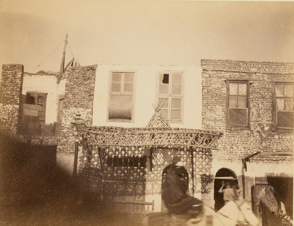 Unknown:[Building with wicker canopy], Poster Print Wall Art
