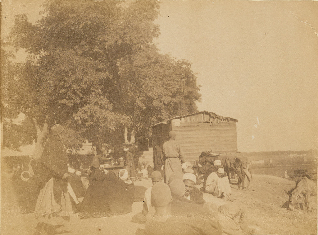Unknown:[People gathered outdoors], Poster Print Wall Art