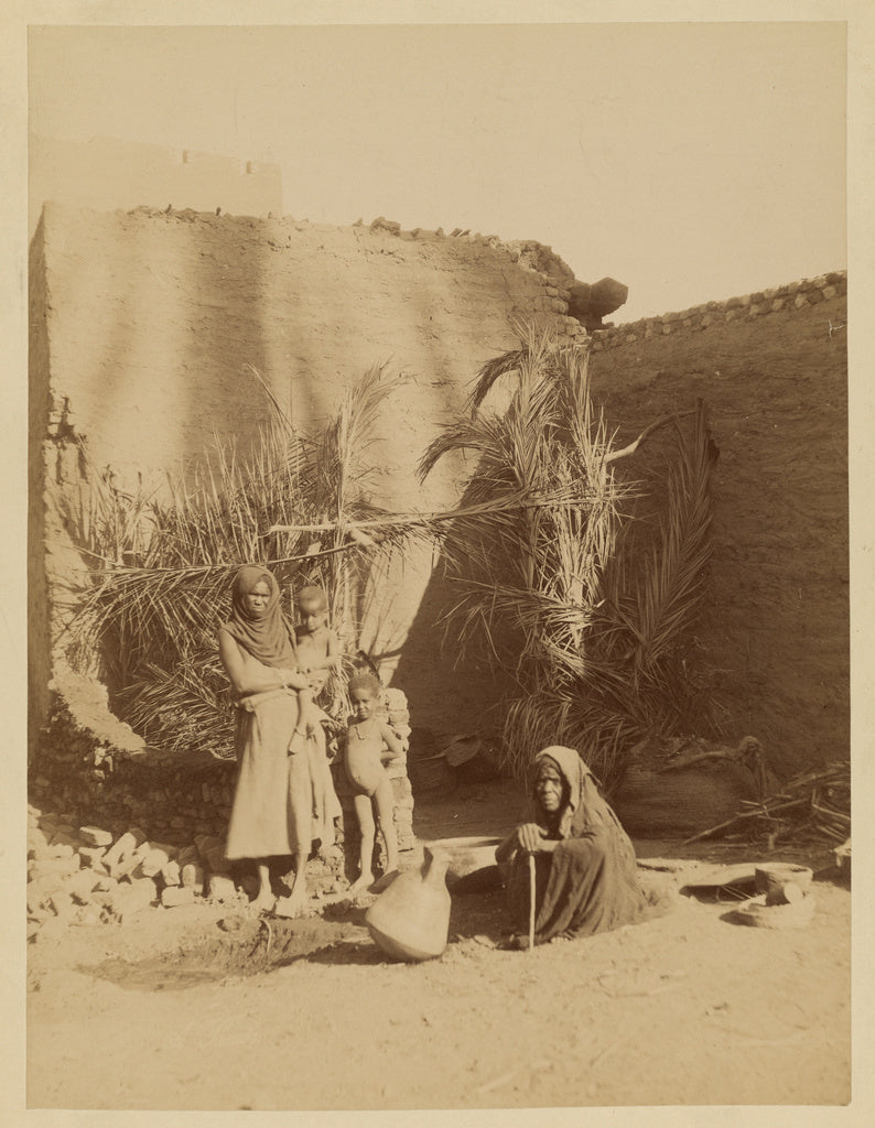 Antonio Beato:[Huts of the Fellaheen, Upper Egypt], Poster Print Wall Art