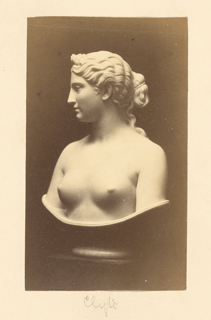 Unknown maker, British:[Bust of Clytie by Hiram Powers], Poster Print Wall Art