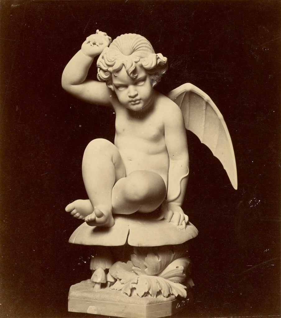 Unknown:[Sculpture of winged child], Poster Print Wall Art