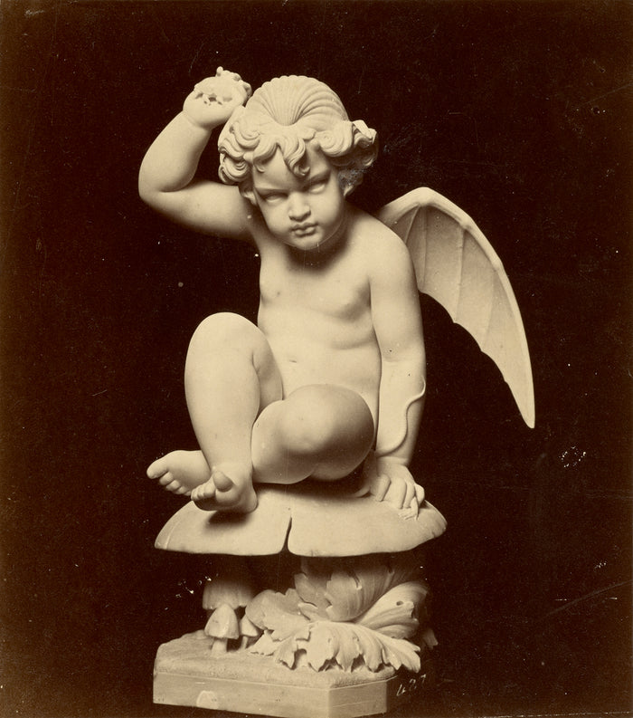 Unknown:[Sculpture of winged child],16x12