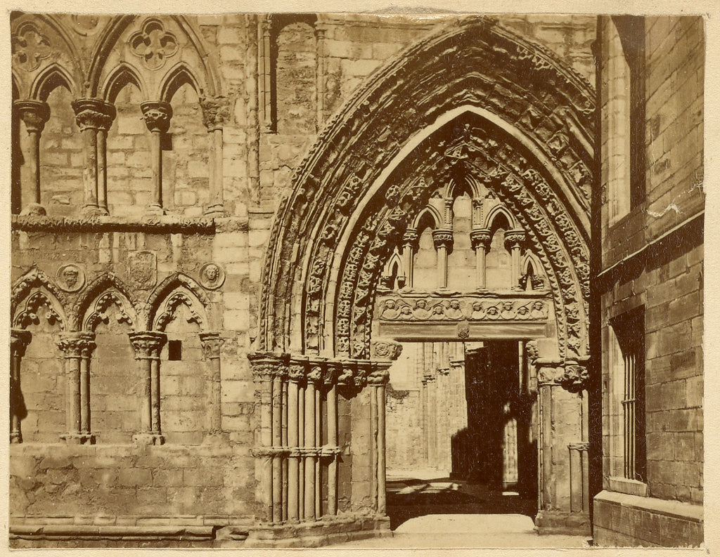 Unknown:[Doorway of Holyrood Abbey], Poster Print Wall Art
