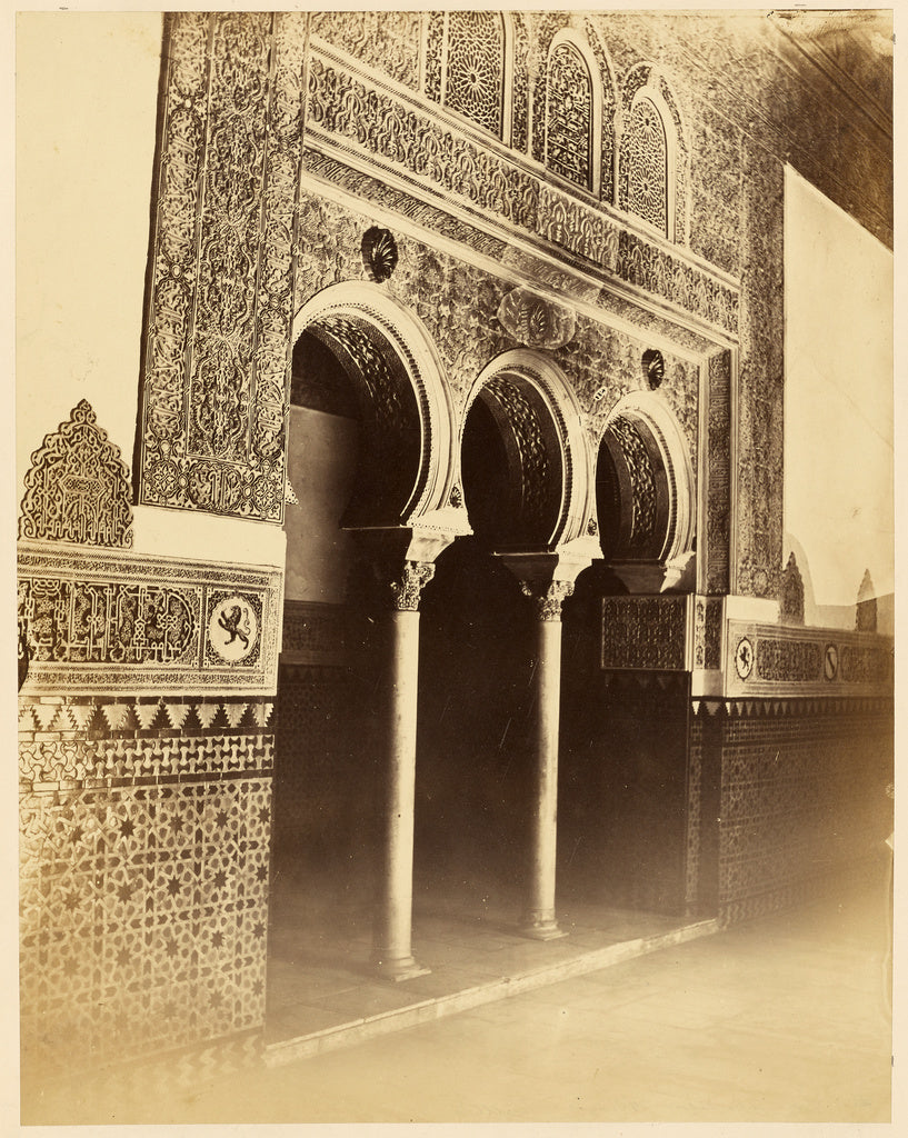 H. Laurent:[Hall of Ambassadors, Alcazar, Seville], Poster Print Wall Art