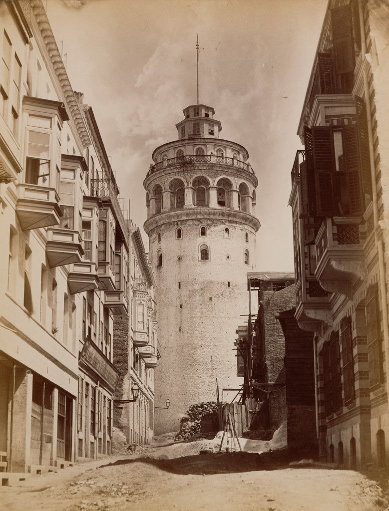 Abdullah Frères:Tower of Galata, Constantinople, Poster Print Wall Art