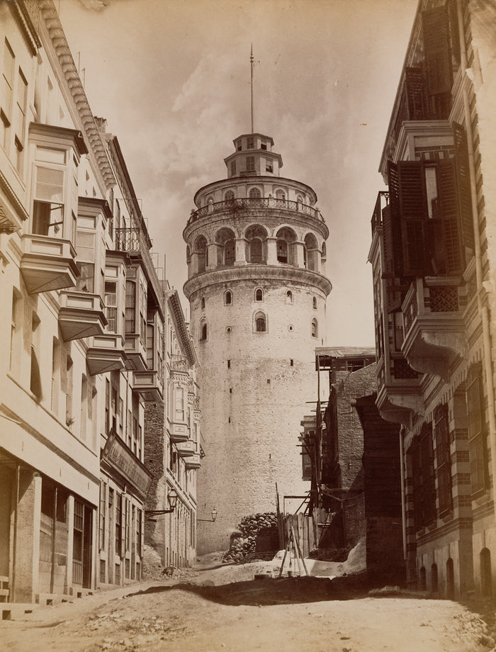 Abdullah Frères:Tower of Galata, Constantinople,16x12