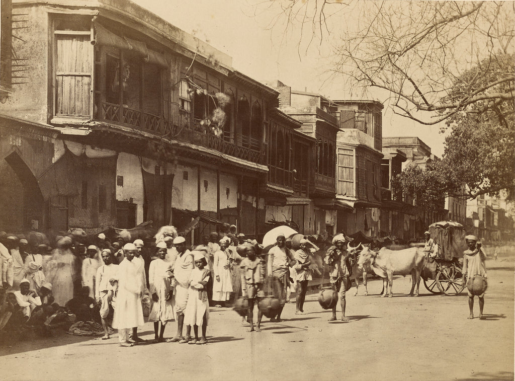 Unknown maker, Indian:[Street scene, Bombay], Poster Print Wall Art