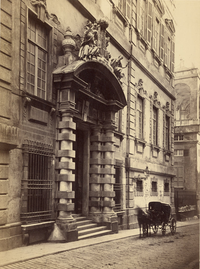 Unknown maker, Italian:[Doorway, University of Genoa], Poster Print Wall Art