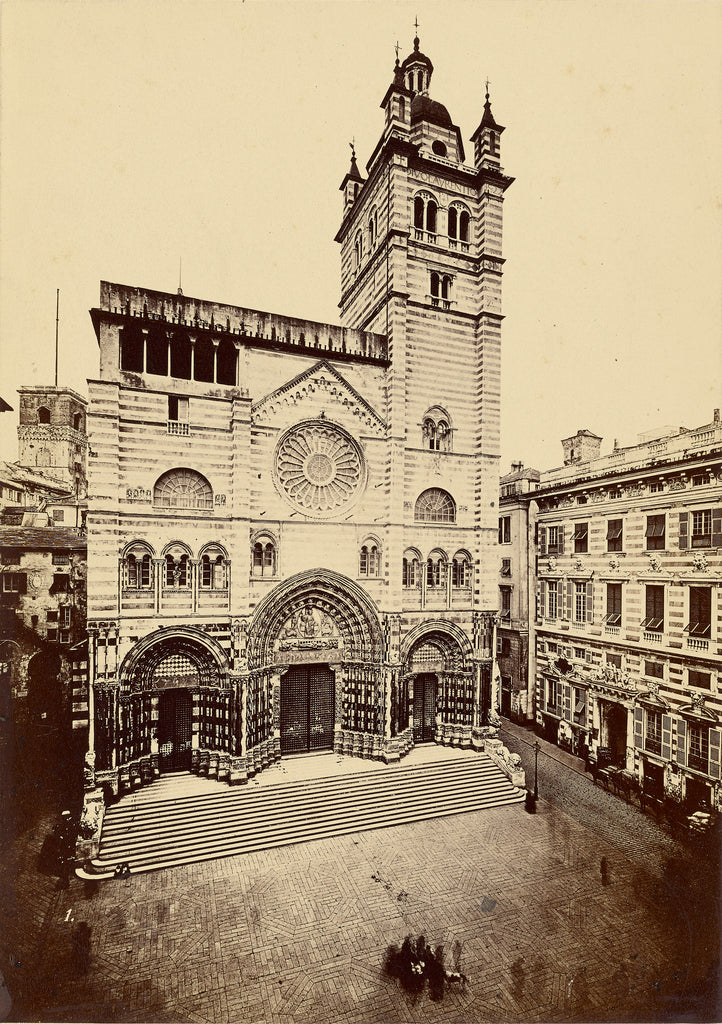 Unknown maker, Italian:[Genoa Cathedral], Poster Print Wall Art