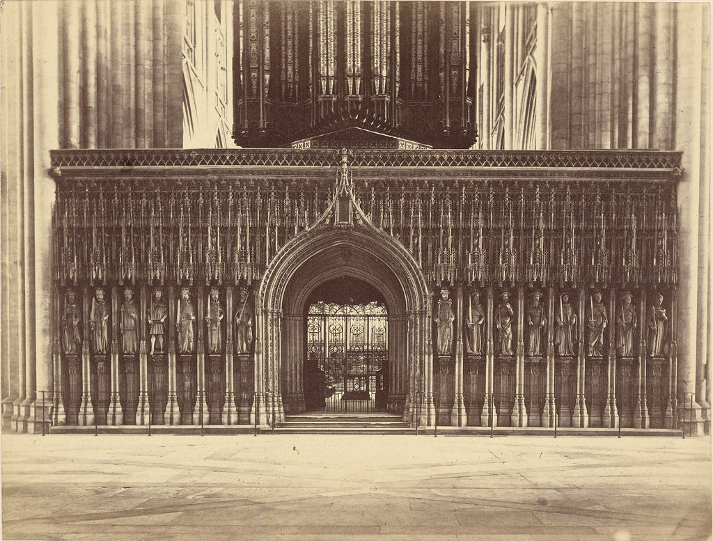 Unknown maker, British:[The Kings Screen, York Minster], Poster Print Wall Art