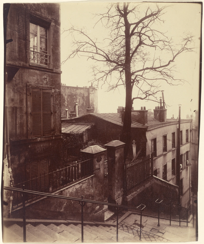 Eugène Atget:[Staircase, Montmartre], Poster Print Wall Art