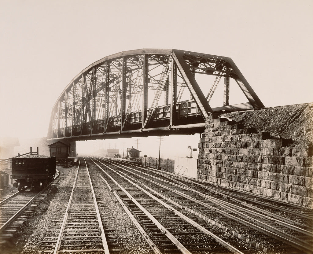 William H. Rau:Low grade Crossing at Whitford., Poster Print Wall Art