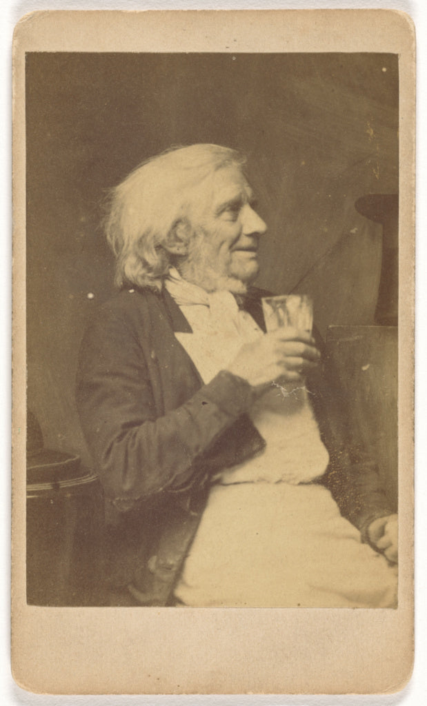 Oscar Gustave Rejlander:[Seated Elderly Man Holding a Glass],16x12