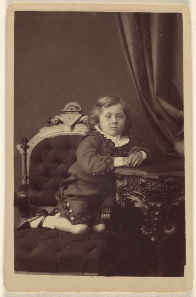 Unknown:[Boy wearing a Fauntleroy suit], Poster Print Wall Art