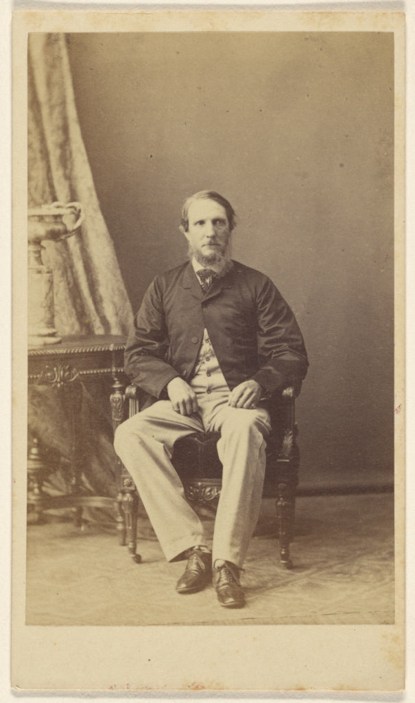 F. Schwarzschild:[Unidentified bearded man, seated], Poster Print Wall Art