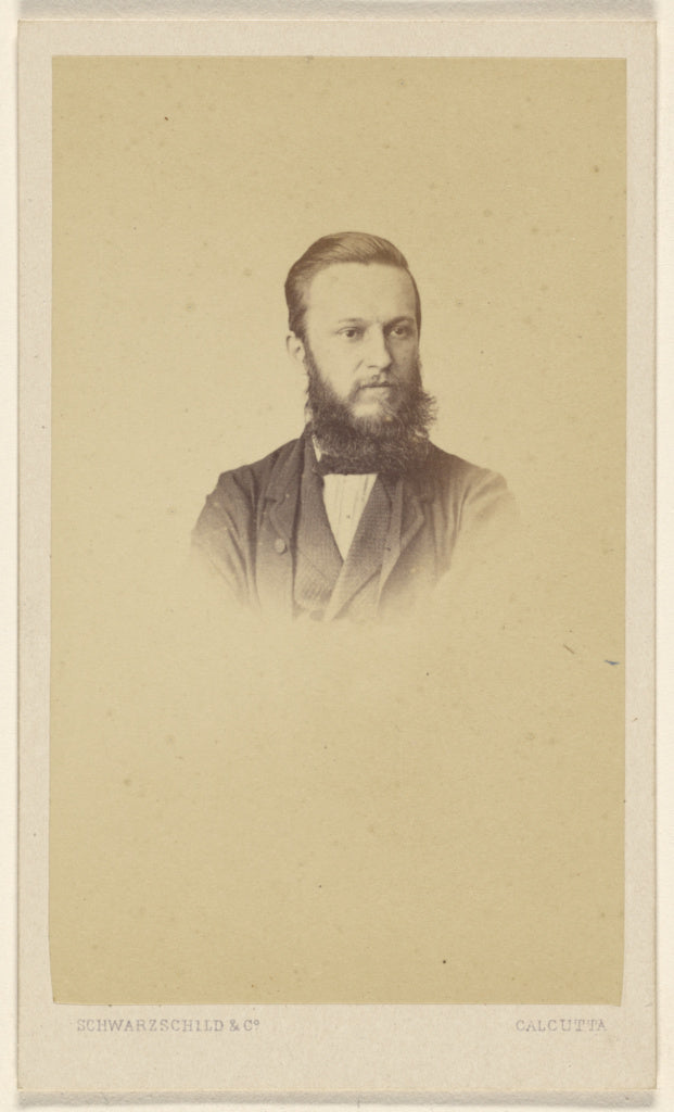 F. Schwarzschild:[Unidentified bearded man, in vignette-styl, Poster Print Wall Art