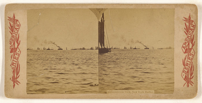 Unknown maker, American:Instantaneous View, New York Harbor.,16x12