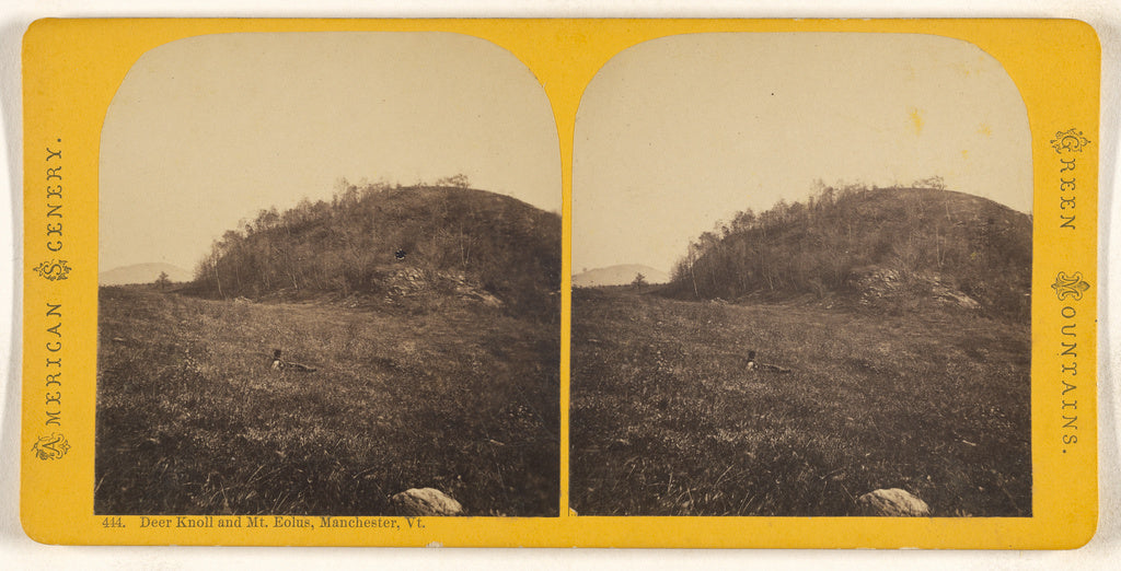 Unknown maker, American:Deer Knoll and Mt. Eolus, Manchester, Poster Print Wall Art