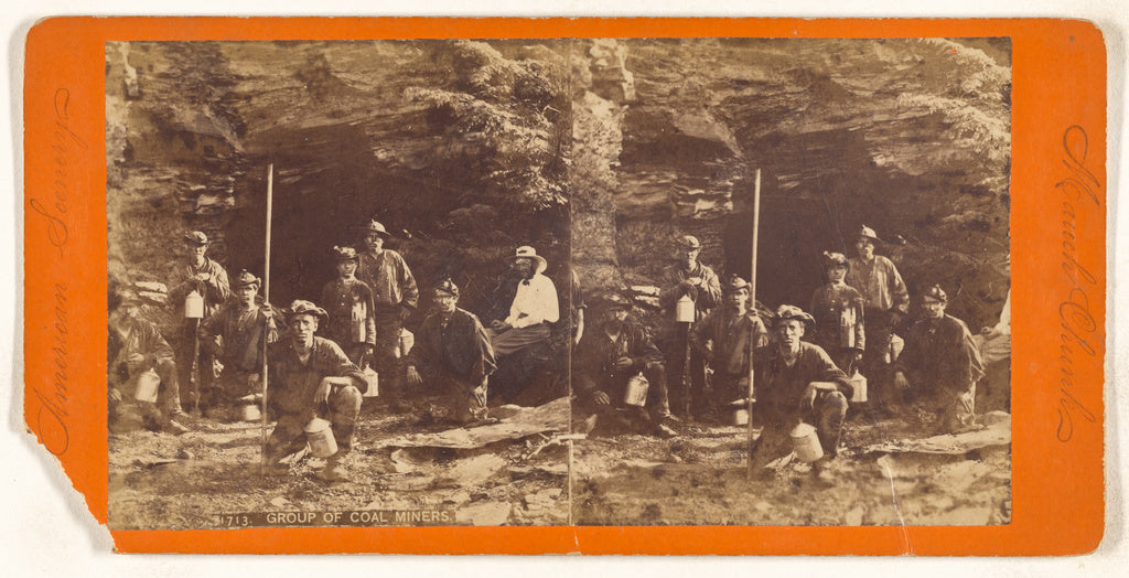 Unknown maker, American:Group of Coal Miners. [Mauch Chuck], Poster Print Wall Art