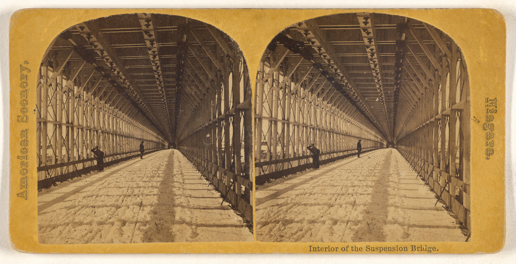 Unknown maker, American:Interior Suspension Bridge. [Niagara, Poster Print Wall Art