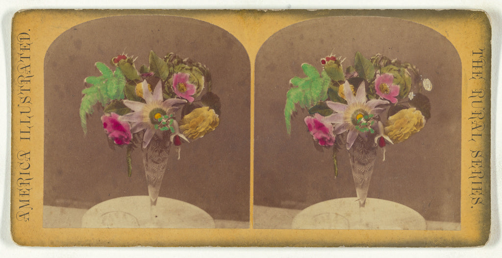 Unknown maker, American:[Flowers in clear glass vase],16x12"(A3)Poster