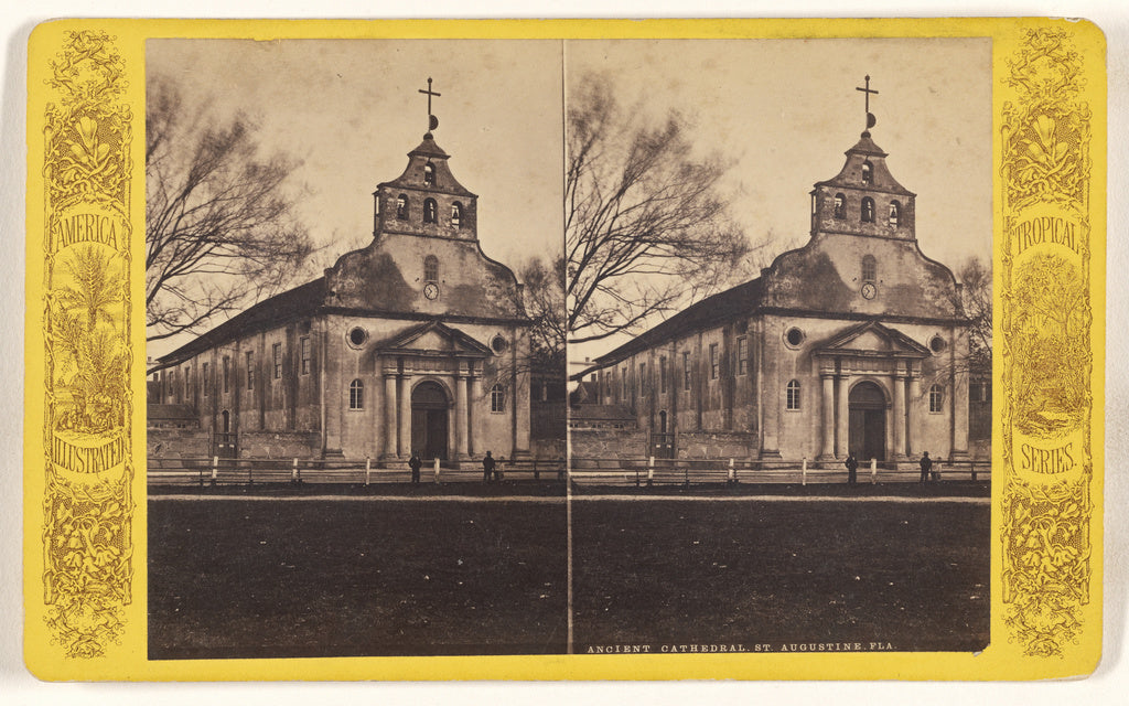 Unknown maker, American:Ancient Cathedral, St. Augustine, Fl, Poster Print Wall Art