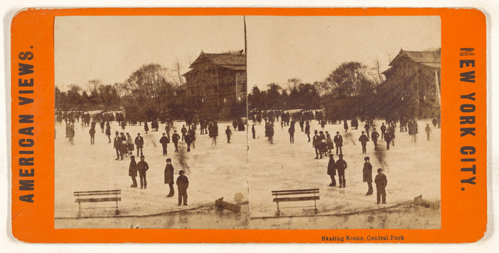 Unknown maker, American:Skating Scene, Central Park.,16x12