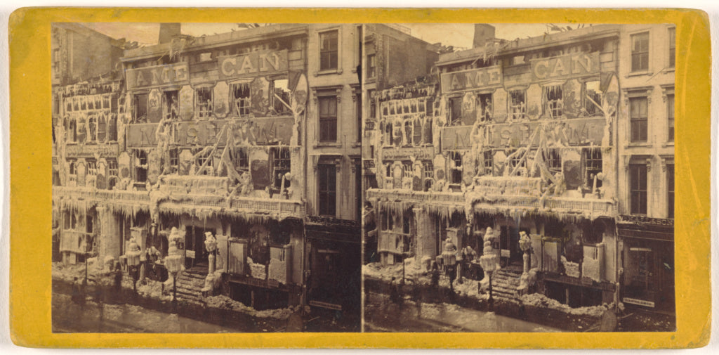 Edward and Henry T. Anthony & Co.:Frozen Ruins of Barnum's M, Poster Print Wall Art