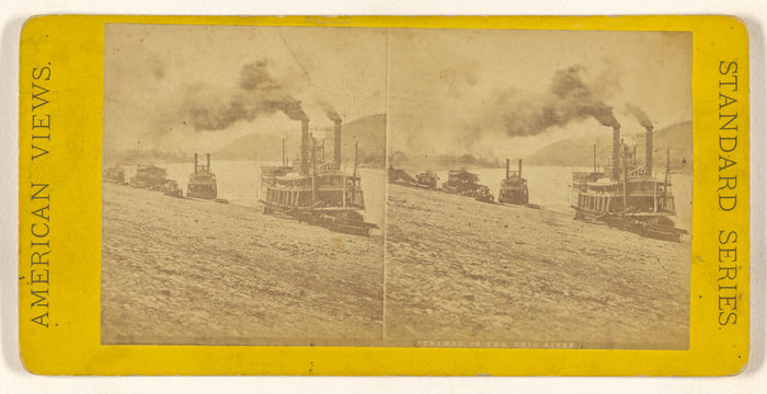 Unknown maker, American:Steamer on the Ohio River.,16x12