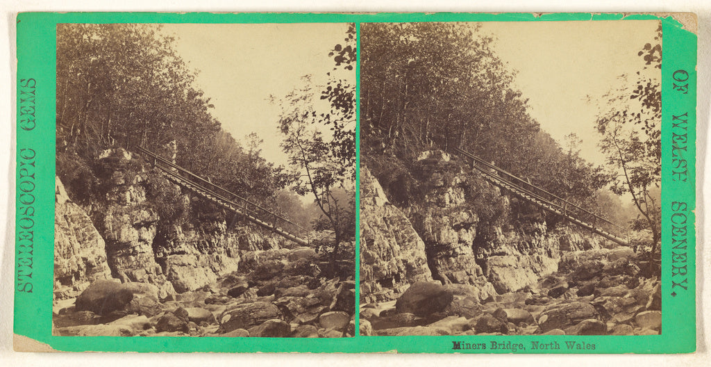Unknown maker, British:Miners Bridge, North Wales., Poster Print Wall Art