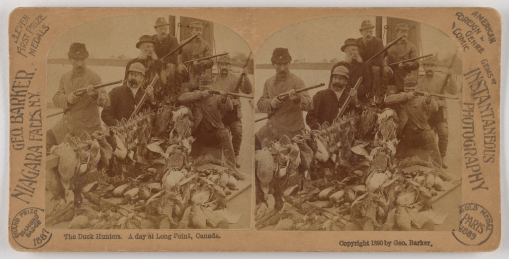 George Barker:The Duck Hunters. A day at Long Point, Canada., Poster Print Wall Art