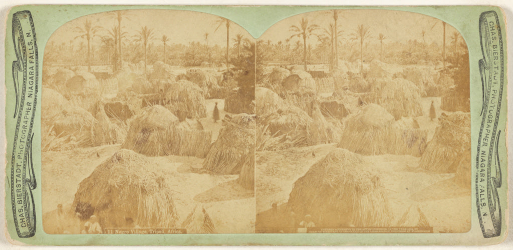 Charles Bierstadt:Negro Village, Tripoli, Africa., Poster Print Wall Art