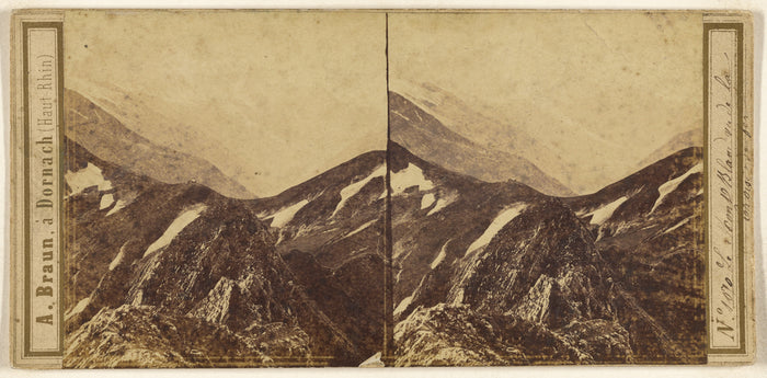 Adolphe Braun:Le Mont Blanc vu de la Croix de fer,16x12