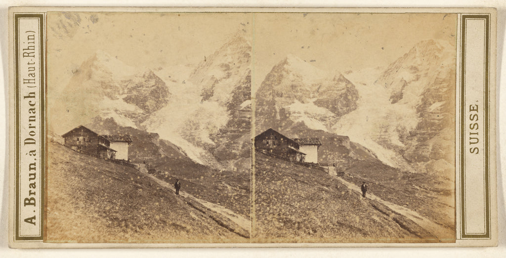 Adolphe Braun:Le Wengernalp, Poster Print Wall Art