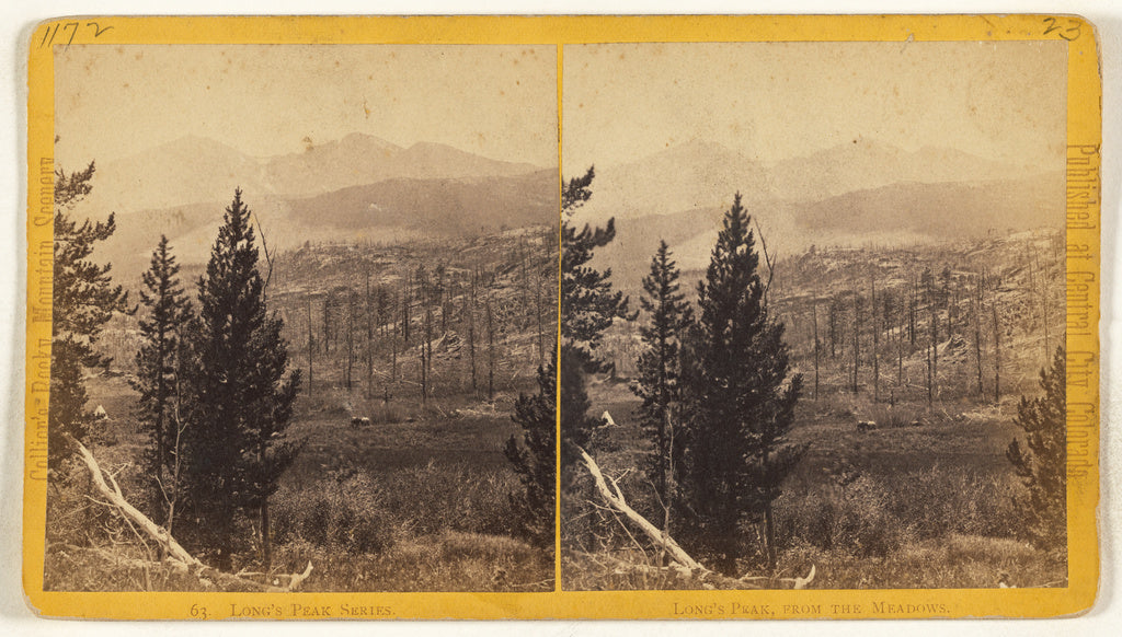 Joseph Collier:Long's Peak, from The Meadows. [Colorado], Poster Print Wall Art