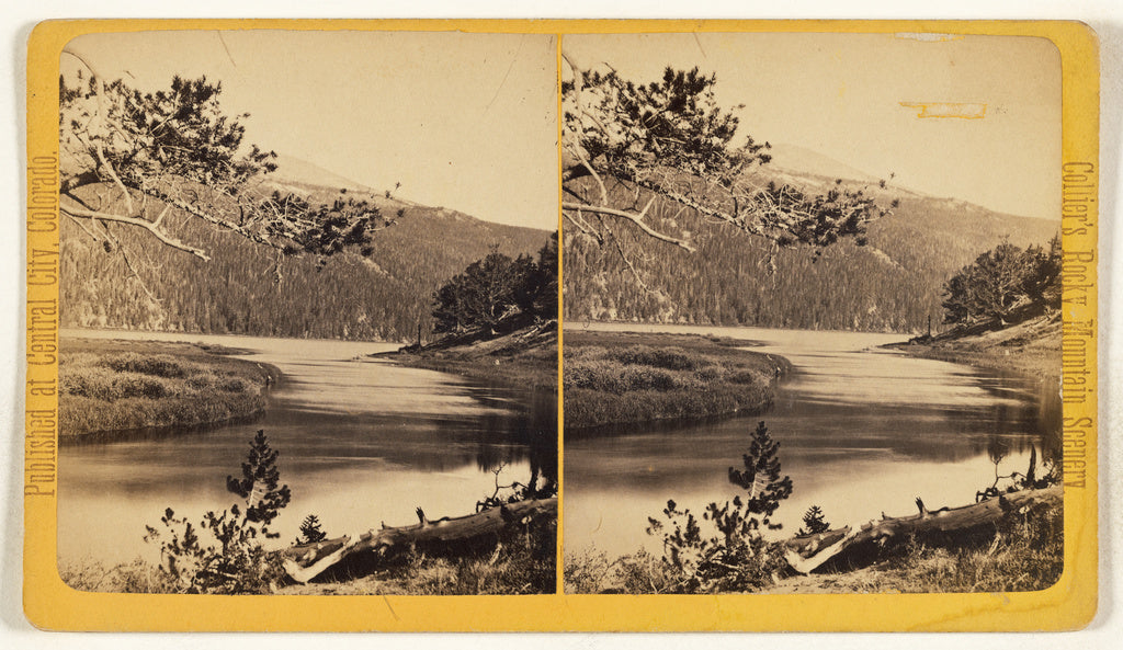 Joseph Collier:Chambers Lake, Looking West. [Cache-a-la-Poud, Poster Print Wall Art