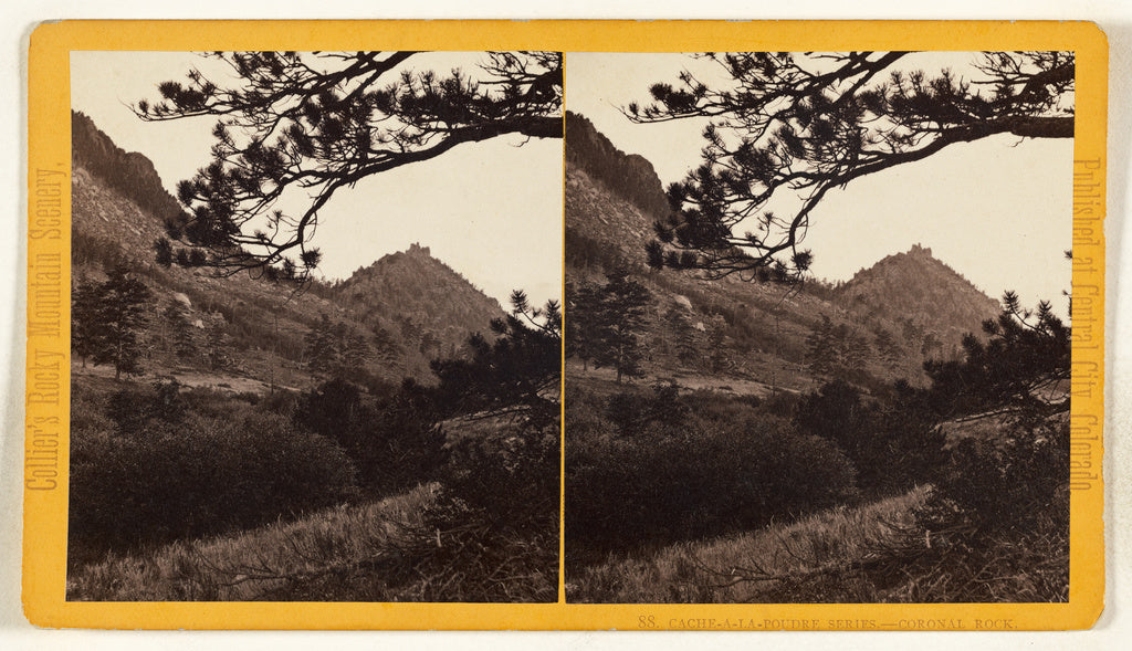 Joseph Collier:Coronal Rock. [Cache-a-la-Poudre, Colorado], Poster Print Wall Art