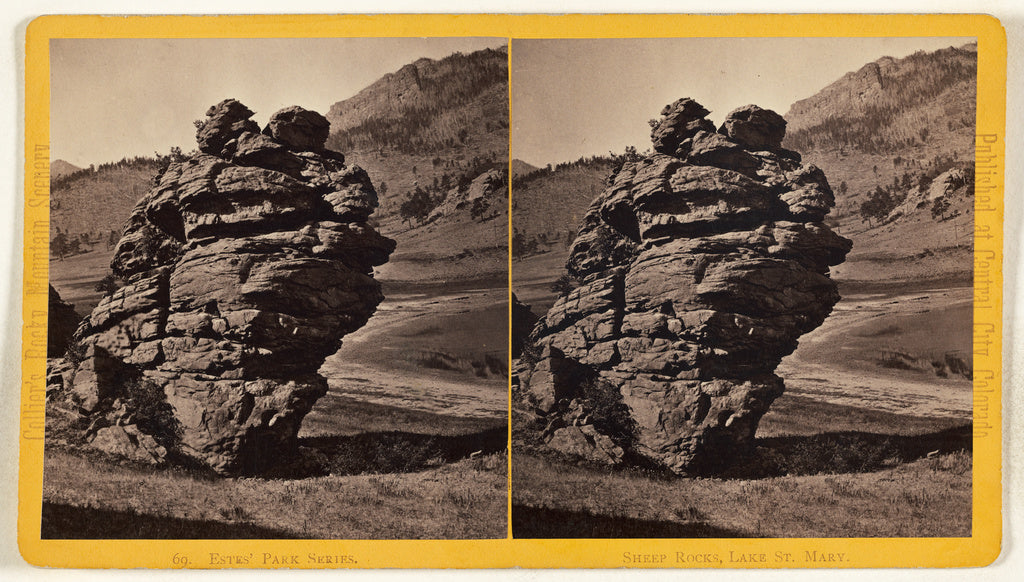 Joseph Collier:Sheep Rocks, Lake St. Mary. [Estes' Park, Col, Poster Print Wall Art