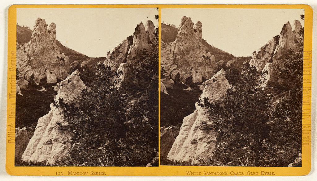 Joseph Collier:White Sandstone Crags, Glen Eyrie. [Manitou, , Poster Print Wall Art