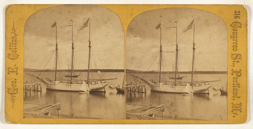 George E. Collins:View of Harbor from Water Street. [Castine, Poster Print Wall Art