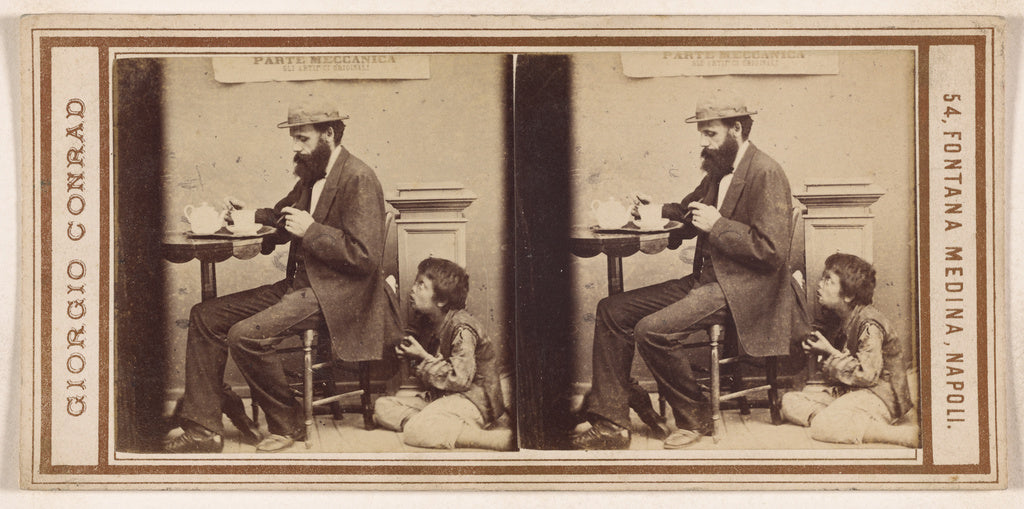 Giorgio Conrad:["The Tea Table" in Naples - 1872], Poster Print Wall Art
