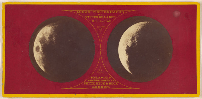 Warren De la Rue:[The Moon (left) May 9, 1859; (right) Feb. ,16x12