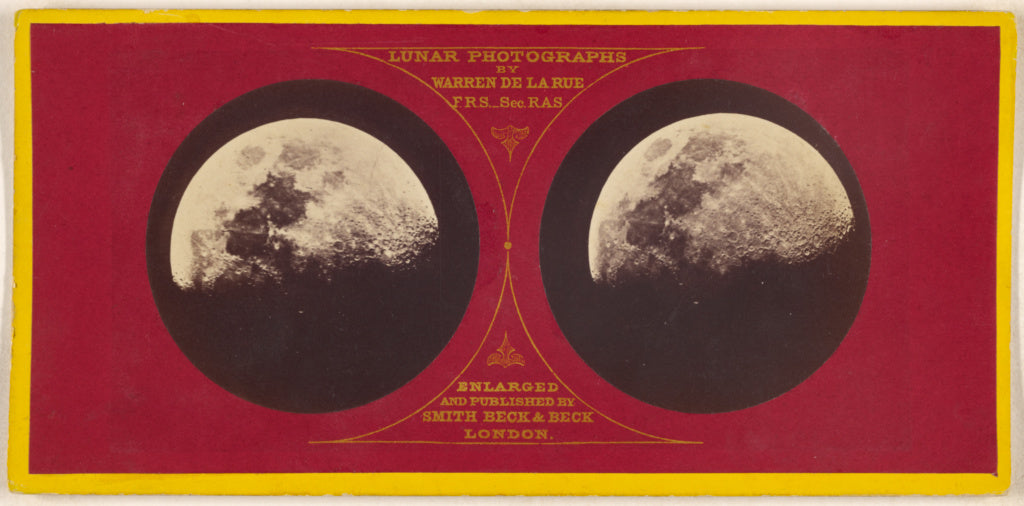 Warren De la Rue:[The Moon (left) May 12, 1859; (right) Feb.,16x12"(A3)Poster