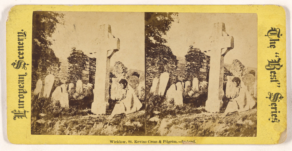 Unknown:Wicklow, St. Kevins Cross & Pilgrim. - Ireland. [Eur, Poster Print Wall Art