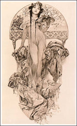 07 from the 'Documents Decoratifs" series, 1901 vintage artwork by Alphonse Mucha, 16x12" (A3 size) poster print
